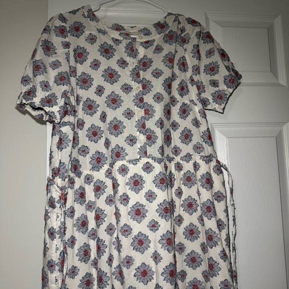 Loft Side Tie Medallion Block Midi Dress Size 6 New - Picture 5 of 8